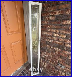 VTG Lead & Beveled Transom Window 65 7/8 x 8 7/8 Decorative Glass, Sidelight