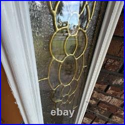 VTG Lead & Beveled Transom Window 65 7/8 x 8 7/8 Decorative Glass, Sidelight