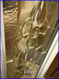 VTG Lead & Beveled Transom Window 65 7/8 x 8 7/8 Decorative Glass, Sidelight