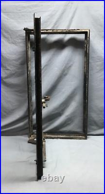 VTG Steel 16 Lite Leaded Stained-Glass 20x37 Tutor Casement Window Old 1359-24B