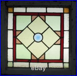 Victorian English Leaded Stained Glass Window 17 X 17
