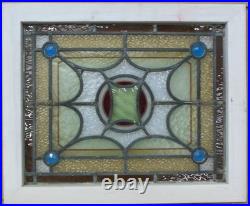 Victorian English Leaded Stained Glass Window 19.5 X 16.25