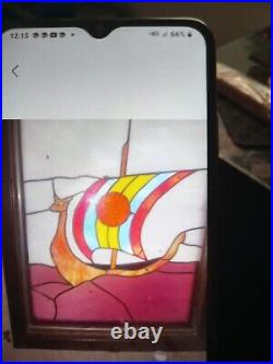 Viking Ship Stained Glass Window