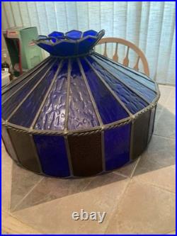 Vintage 1960's Blue Stained Glass