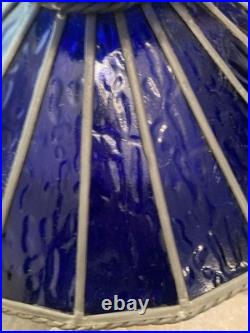 Vintage 1960's Blue Stained Glass