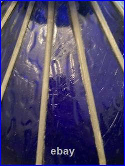 Vintage 1960's Blue Stained Glass