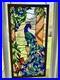 Vintage_Large_Handcrafted_stained_glass_peacock_window_panel_40x20_Wood_Frame_01_mg