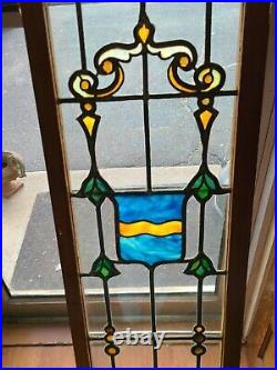 Vintage Large Stained Glass Window! Circa 194060's We Ship
