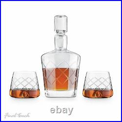Vintage Lead-free Crystal WHISKEY DECANTER 1L Whisky Drinking Set With Glasses