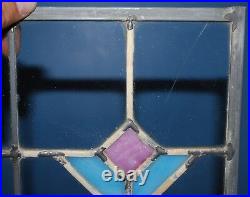 Vintage Leaded Beveled Glass Framed Panel24.5 x 13.5