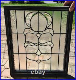 Vintage Leaded Beveled Glass Window / Door / Panel (d)