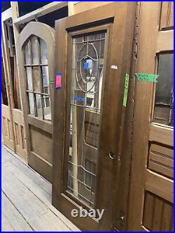 Vintage Leaded Glass Door Pantry Door Antique Door