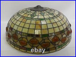 Vintage Leaded Glass Tiffany Style Lampshade 20