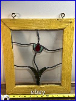 Vintage Leaded Stained Glass Window Pane Panel Transom 12x15.5 Vintage Leaded Stained Glass Window Pane Panel Transom 12x15.5