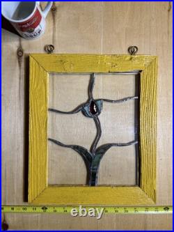 Vintage Leaded Stained Glass Window Pane Panel Transom 12x15.5 Vintage Leaded Stained Glass Window Pane Panel Transom 12x15.5