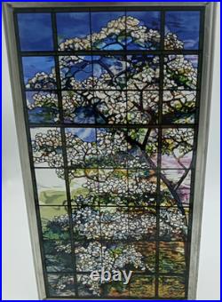 Vintage Metropolitan Museum Of Art Ny Stained Glassmaster's Dogwood Glass Scene