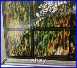 Vintage Metropolitan Museum Of Art Ny Stained Glassmaster's Dogwood Glass Scene