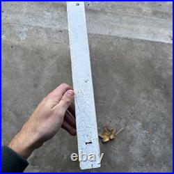 Vintage Old English Lead Stained Glass Window Wood Frame White Paint Rose 17x15