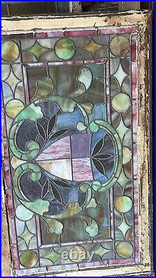 Vintage Slag Glass Window