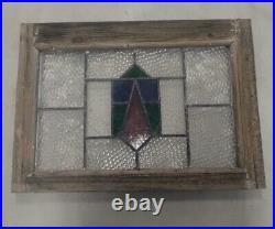 Vintage Stain Glass Leaded Window Panel Set Of 3 Local Pickup Only