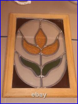 Vintage Stained Glass Framed Very Pretty