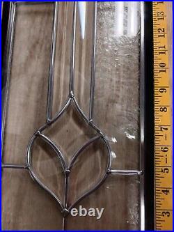 Vintage Stained Glass Tempered 1 Beveled Transom Clear Tempered Stained Glass