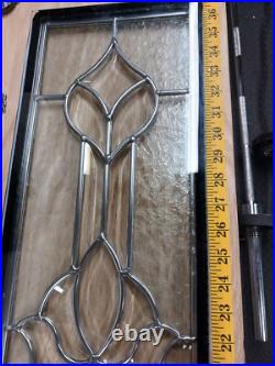 Vintage Stained Glass Tempered 1 Beveled Transom Clear Tempered Stained Glass