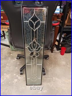 Vintage Stained Glass Tempered 1 Beveled Transom Clear Tempered Stained Glass