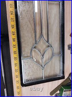 Vintage Stained Glass Tempered 1 Beveled Transom Clear Tempered Stained Glass