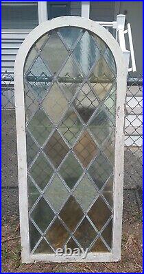 Vintage Stained Glass Window Arch Top We Ship