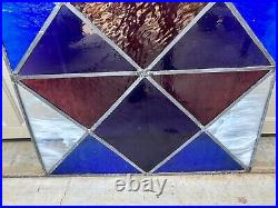 Vintage Stained Glass Window With Arch Top