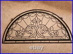 Vintage Stained Leaded Glass Transom Window