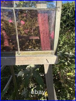 Vintage Swan Stained Glass Window Panel 13 Wide x 15 High Signed