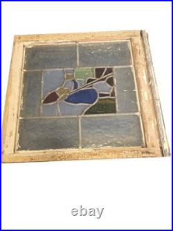 Vintage Victorian Leaded Stained glass Window 18-3/4 X 21 Vintage Victorian Leaded Stained glass Window 18-3/4 X 21