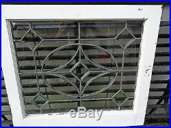 Vintage beveled leaded glass window