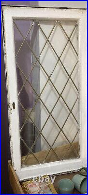 Vintage leaded stained glass salvage window