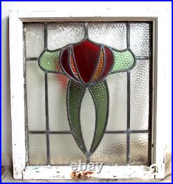 Vintage stained glass window 23 x 21 lead glazing Originally transom window
