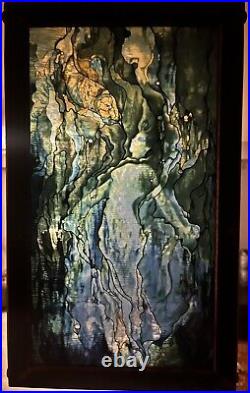 Vtg Stained Glass Mermaid Louis Comfort Tiffany Repro Rare