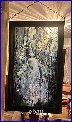 Vtg Stained Glass Mermaid Louis Comfort Tiffany Repro Rare