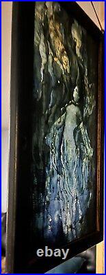 Vtg Stained Glass Mermaid Louis Comfort Tiffany Repro Rare