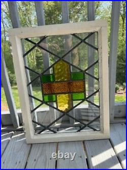 Vtg Stained Glass Window Purchased In Germany