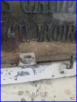 WOW Antique 1920 Religious Church MEMORIAL LEADED Glass Steel Window Wall Decor