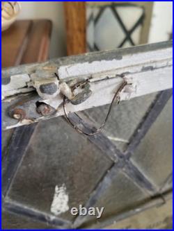 WOW Antique 1920 Religious Church MEMORIAL LEADED Glass Steel Window Wall Decor