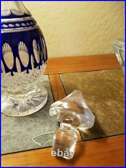 Waterford Clarendon lead crystal Cobalt Blue Decanter