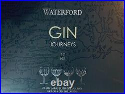 Waterford Gin Journey Lead Crystal Wine Balloon Glasses Set Of 4 Nib 22 Oz New