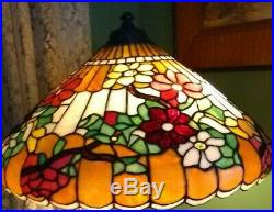 Wilkinson Leaded Glass lamp SHADE ONLY Handel Tiffany Arts & Crafts slag era