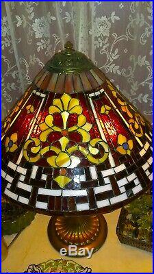 Wilkinson Rare Russian leaded glass lamp Handel Tiffany Duffner arts & crafts
