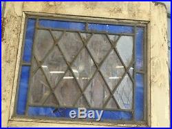Wooden Shutters Old Vintage Antique With Leaded Stained Glass