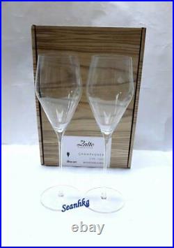 Zalto Denk'Art Champagne Flute Glasses, Pair Cap220ml Lead Free Crystal 11552